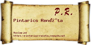 Pintarics Renáta névjegykártya